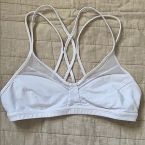 Lululemon white strappy sports bra